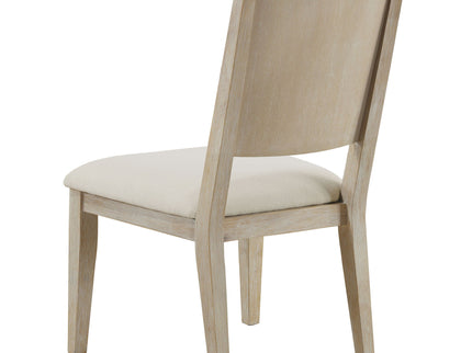 Rodota - 5 Piece Round Dining Table Set With Upholstered Chairs - White Washed