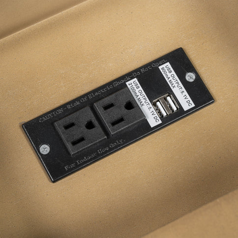 Vintage Flip Top Side Table With USB Ports