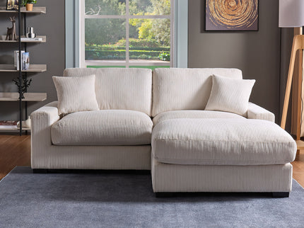 4 Seater Oversized Sectional Sofa With 2 Ottoman And 2 Pillows