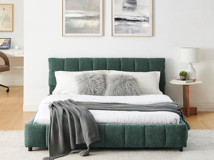 Modern Platform Bed Frame With Thick Fabric