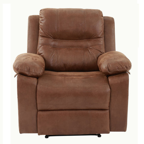 1 Piece Single Power Recliner Pillow Top Arms Cushion Back With USB Port - Dark Brown