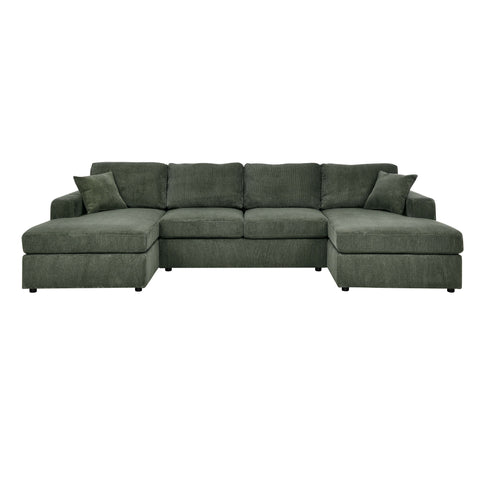 3 Piece Double Chaise Sectional Sofa