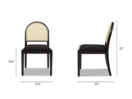 Panama - Curved Cane Side Dining Chair (Set of 2)