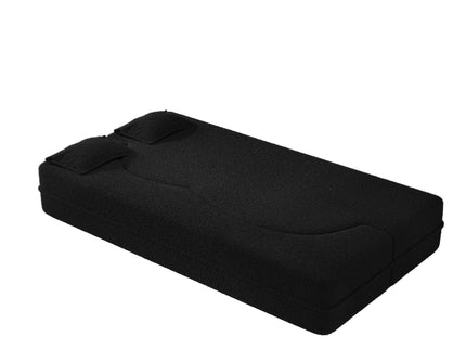 Modern Floor Sofa With 2 Pillows, Twin Size For Living Room