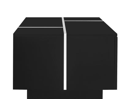 Extendable Coffee Table With 2 Hidden Storage Space And 2 Drawers For Living Room