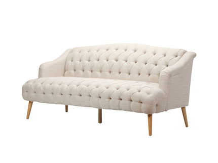 Comfy 3 Seat Sofa With Wooden Legs, For Living Room And Study