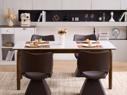 Modern Swivel Dining Chair With High Back