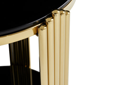 Round Table With Double Layer Storage