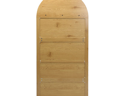 Fluted Tall Arched Pantry Cabinet With Adjustable Shelves