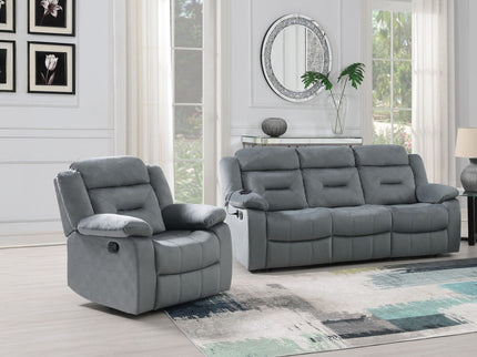Contemporary Living Room Set With Pillow Arms And Headrest Support