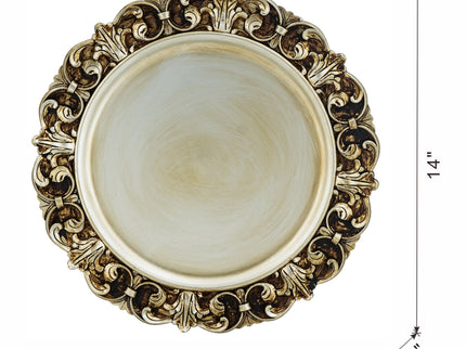 Plastic Charger Plate (Set of 6) - Gold