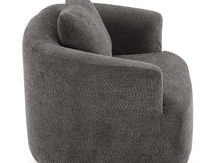 360° Swivel Barrel Sofa Chair With Throw Pillow, Upholstered Accent Chair