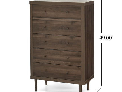 Nystrom - Mid Century Modern 5 Drawer Dresse