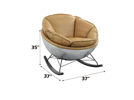Pippin - Top Grain Leather Rocking Chair - Morocco
