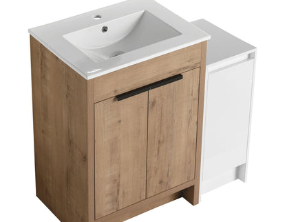 Freestanding Bathroom Vanity With Sink And Storage Cabinets, Soft Closing Doors