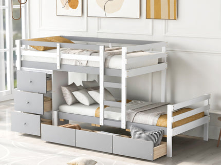 Loft Bunk Bed With Drawers And Ladder