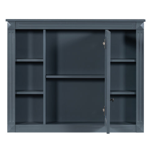 Bathroom Vanity With Top Sink, Mirror Cabinet, 2 Soft Closing Doors & 2 Drawers