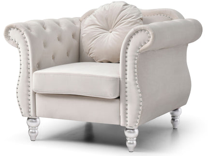 Chic Transitional Flared Arm Chair