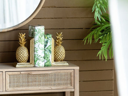 Botanical And Book Boxes (Set of 2) - White / Green