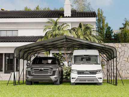 Heavy Duty Carport, All Weather Shelter - Black