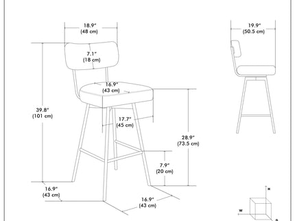Giselle - Swivel Bar Stool (Set of 2)