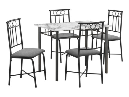 5 Pieces Dining Table Set, Small, Rectangular