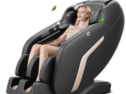 Massage Chair, Zero Gravity Shiatsu Massage Chairs Full Body And Recliner Sl-Track Massage Chair With Bluetooth Speaker, Anion, Thai Stretch, USB Charing, Heating And Foot Roller Massager - Black