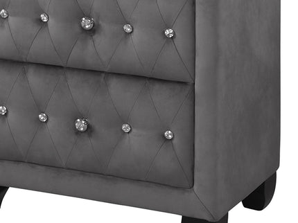 Sophia - 2 Drawer Upholstered Nightstand