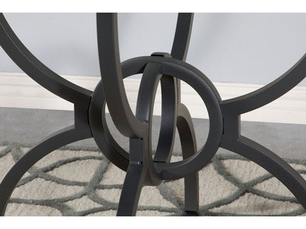 Marina - Round Dining Table - Gunmetal