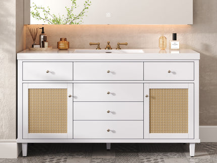 Modern Bathroom Vanity With Sink, Soft Close Drawers