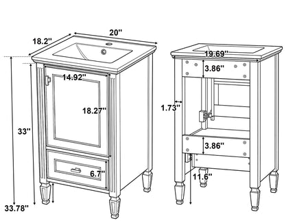 Retro Bathroom Vanity With Sink
