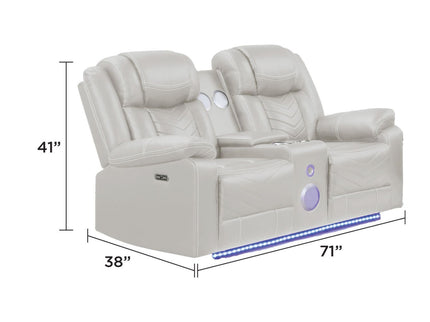 Challenger - LED Power Recliner Loveseat
