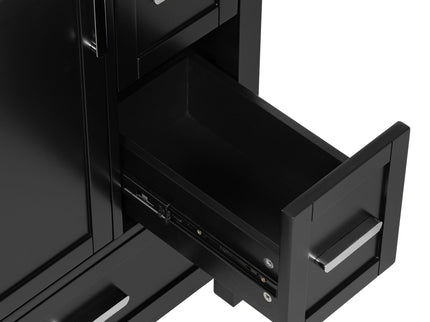 Bathroom Vanity With Sink, Soft-Close Doors, Double-Layer Shelf And 3 Drawers