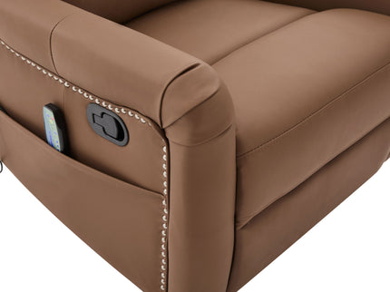 Manual Recliner Swivel Rocking Chair With 8 Point Massage And Heating