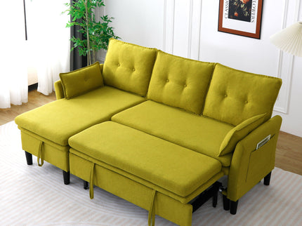 L-Shaped Reversible Chaise Sectional Sofa With Storage