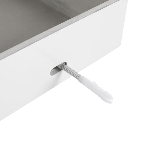 Contemporary Wall Mounted Bathroom Vanity With Dual Resin Sink And Soft Close Drawer