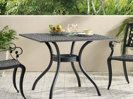 Arch Mesh Dining Table With Lightweight Frame - Black