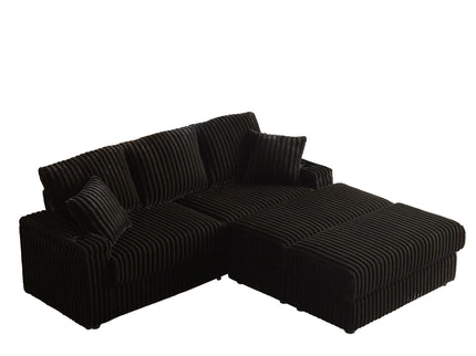 3 Seater Sofa With 2 Ottomans For Living Room