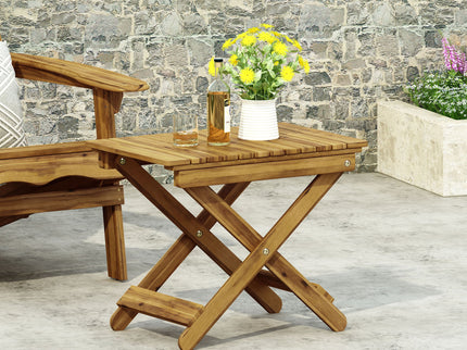 Outdoor Folding Wooden Side Table