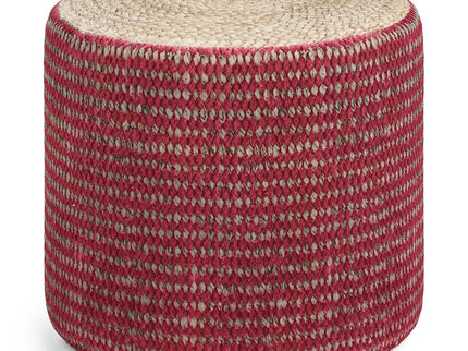 Larissa - Handcrafted Round Braided Pouf