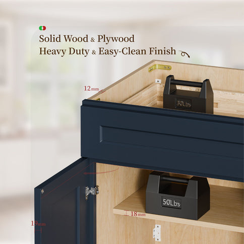 Shaker Wall Cabinet With 2 Adjustable Shelves