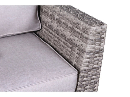 Outdoor 6 Person Wicker Seating Group With Cushions - Gray Mix
