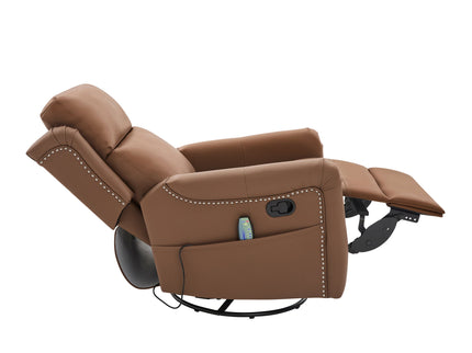 Manual Recliner Swivel Rocking Chair With 8 Point Massage And Heating