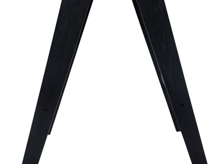 Modern Minimalist Bar Stool With Cane Seat - Black / Natural