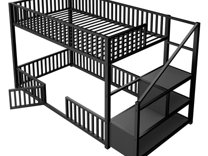 Bunk Bed With Storage Ladder, Compact Design