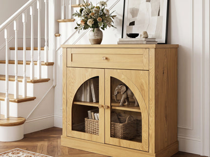 Modern Sideboard Cabinet With 1 Drawer And 2 Arched Doors