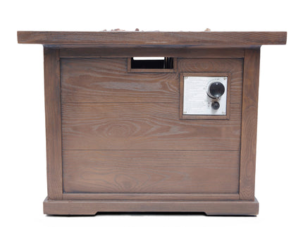 Outdoor Patio Square Gas Burning Mgo Fire Pit, Tank Inside, 40000 Btu