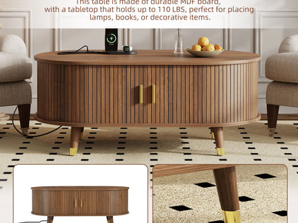 TV Stand & Coffee Table Set With Charging Station