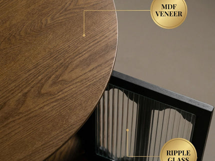 Round 3 Door Storage Coffee Table For Living Room