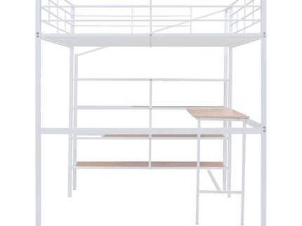 Loft Bed With Desk And Lateral Storage Ladder